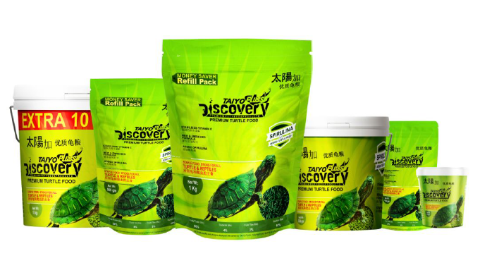 TAIYO PLUSS DISCOVERY TURTLE FOOD (POUCHE) 55 GM