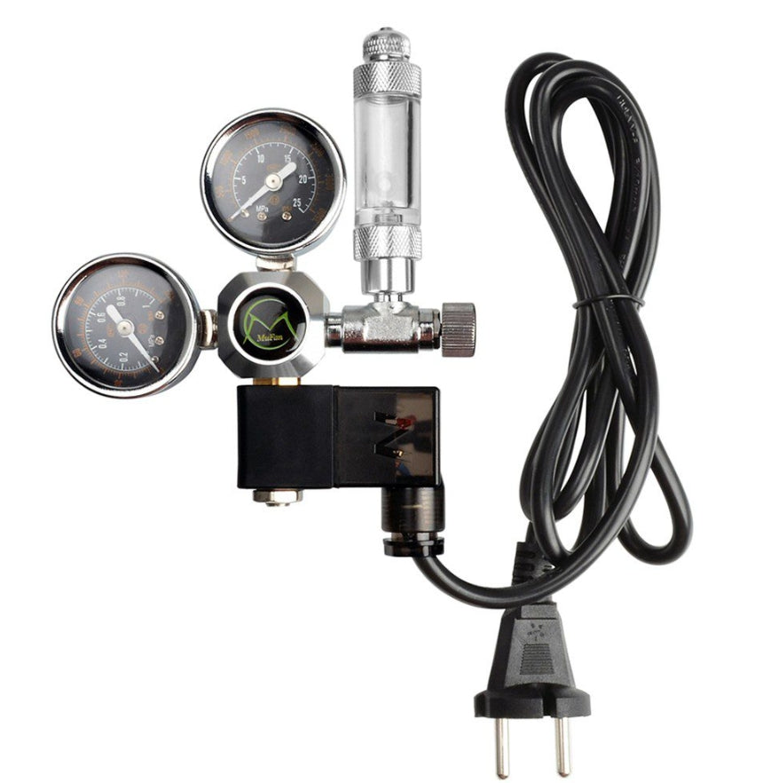 MUFAN CO2 REGULATOR WITH SOLINOID DUAL CAUGE