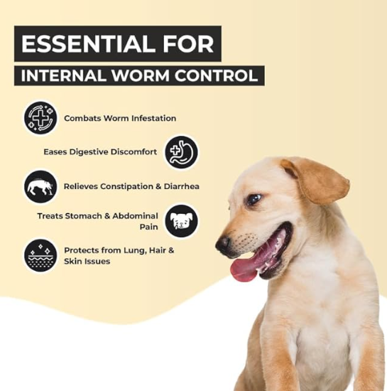 Fur Ball Story Worm No More Deworming Tablets for Dogs & Cats - Pack of 1 Strips (10 Tablets)