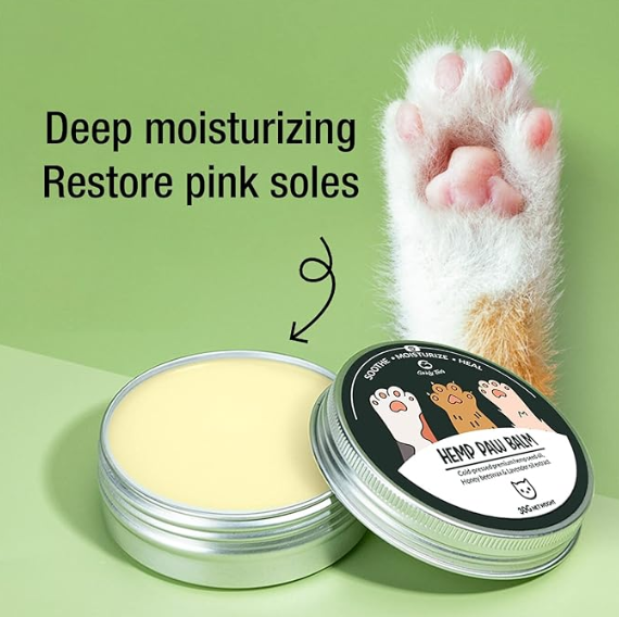 Goofy Tails Hemp Paw Cream for Cats 30g | All Natural Hemp Paw Balm for Cats and Kittens | Protects, Soothes and Moisturizes Chapped Paws | Enriched with Beeswax, Essential Oils & Aromas