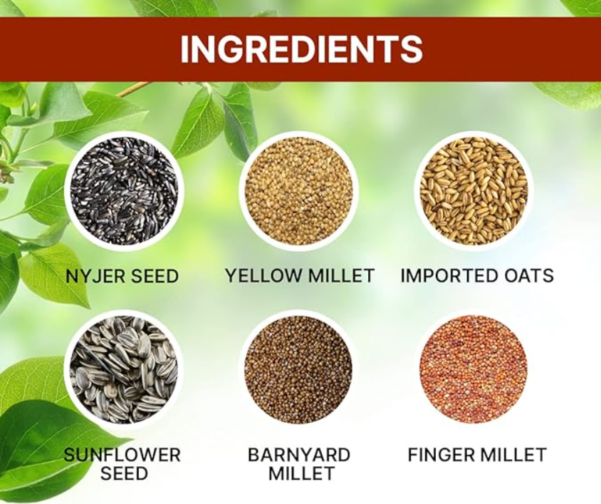 Boltz Bird Food for Budgies - 1.2 kg | Natural & Healthy Premium Mix Seeds, | Daily Bird Budgies Food Seeds| All Life Stages