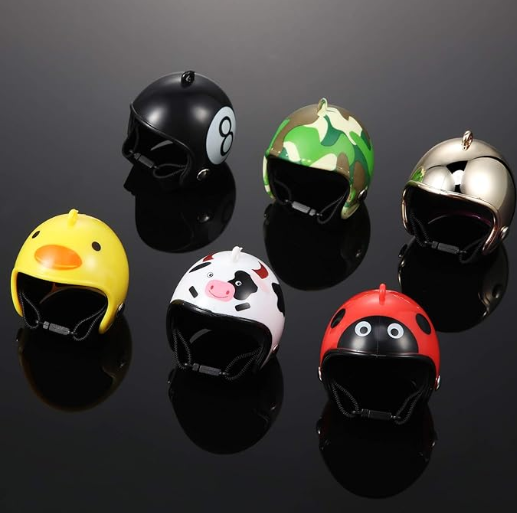 8 Pieces Chicken Helmet Pet Safety Helmet Funny Parrot Helmet Chicken Bird Hat Headwear Small Pet Hard Hat Pet Helmet Costumes Accessories for Chicken Hens Bird Parakeet Cockatiels