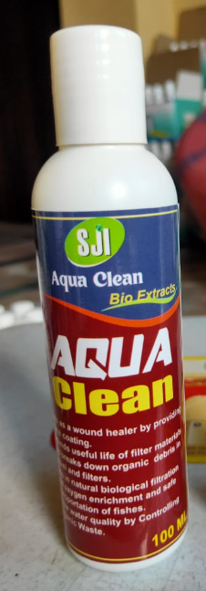 AQUARIUM FISH & WATER CONDITIONER MEDICINE SJI AQUA CLEAN  (BIO EXTRACTS) 100 ML