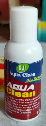 AQUARIUM FISH & WATER CONDITIONER MEDICINE SJI AQUA CLEAN  (BIO EXTRACTS) 50 ML