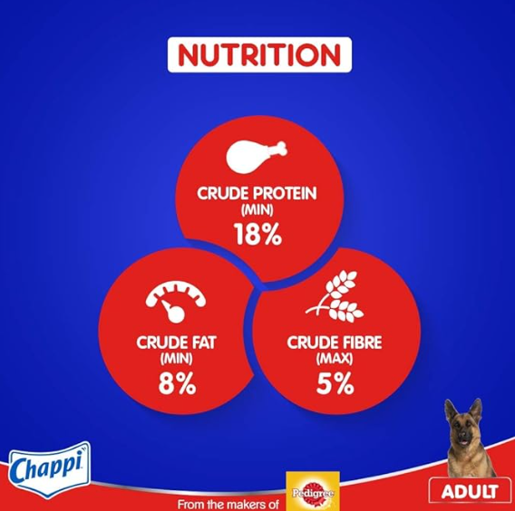 Chappi Adult Dry Dog Food, Chicken & Rice Flavour, 20kg Pack