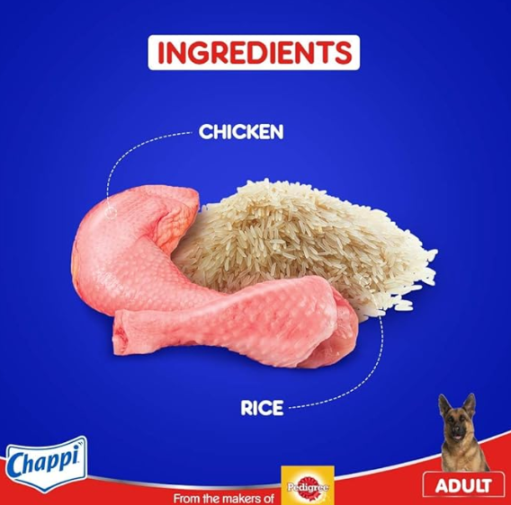 Chappi Adult Dry Dog Food, Chicken & Rice Flavour, 20kg Pack