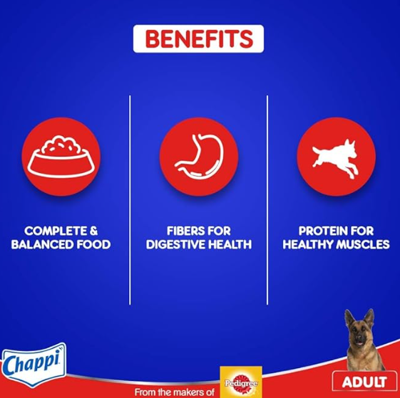 Chappi Adult Dry Dog Food, Chicken & Rice Flavour, 20kg Pack