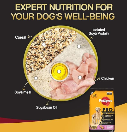 Pedigree Pro Mother & Pup Starter Large Breed, Dry Dog Food, Expert Nutrition for Pregnant/Lactating Mothers & Pups (3-12 Weeks), 3 Kg, Chicken,Pack of 1