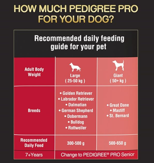 Pedigree Pro Adult Large Breed, Dry Dog Food (18 Months Onwards), 10 Kg Pack, Chicken