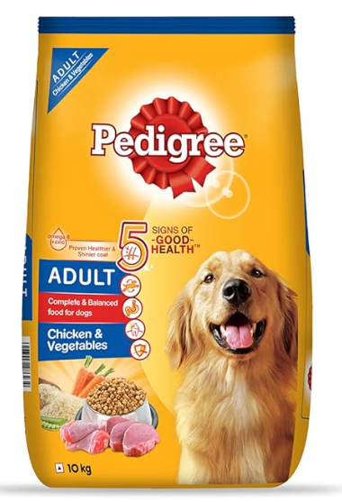 Pedigree Adult Dry Dog Food, Chicken & Vegetables, 10kg Pack