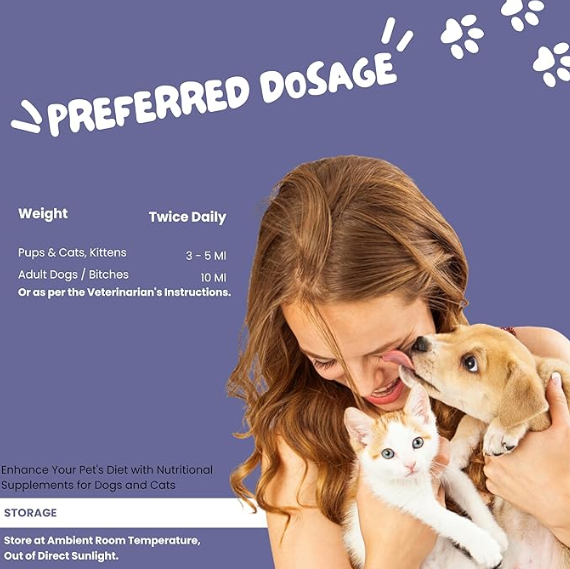 PAAWS Pawcalv Syrup for Dogs Stronger Bones, Teeth & Growth in Pet for All Age Group - 200ml