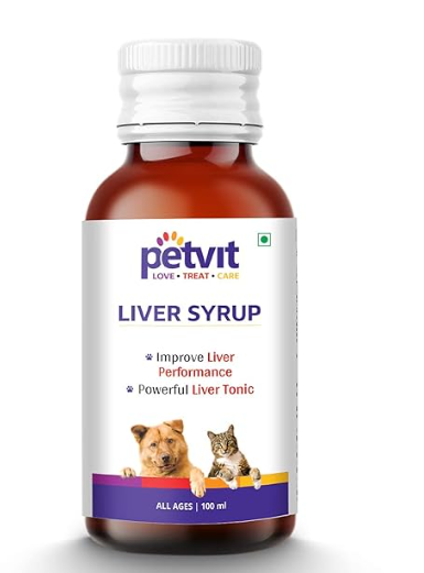 Petvit Liver Syrup - Healthy Liver Function | Immunity Booster | Dog Supplement for All Age Group - 100ml