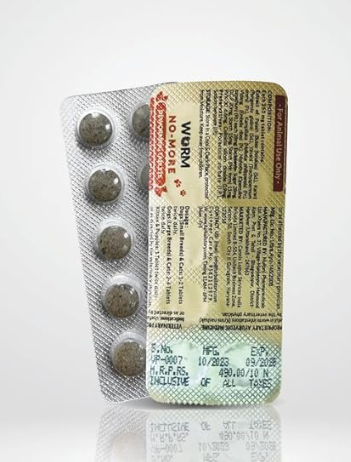 Fur Ball Story Worm No More Deworming Tablets for Dogs & Cats - Pack of 1 Strips (10 Tablets)