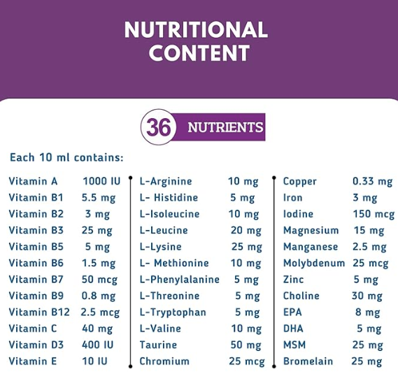 PET360 Vital+, Premium Blend of Multivitamins, Amino Acids & Minerals, Advanced Wellness Formula with Antioxidants & Immunity Booster for Dogs & Cats (500 ml)