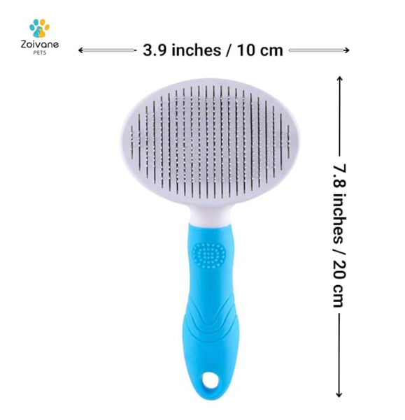 ZOIVANE Dog Comb, Flea Comb for Dog, Labrador, Shih Tzu, Golden Retriever, German Shepherd, & Dog Grooming Comb Brush, Dog Hair Brush, Self Cleaning Dog & Cat Comb, Pet Hair Comb - Any Color - Pack of 1