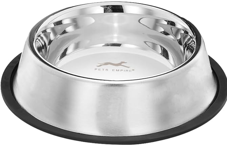 Pets Empire Stainless Steel Dog Bowl, Dog Food Bowl, Dog Feeding Bowl, Medium (Set of 2 x 700ml)