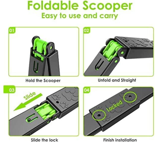 The Pets Company Folding Dog Poop Scooper, Pet Waste Potty Picker, Large, 24 Inches, Color May Vary