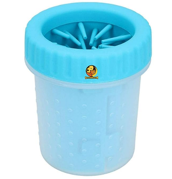 Foodie Puppies Foot Washing Cup, Pet Paw Cleaner Portable Dog Paw Washer with Soft Silicone Bristles for Quickly Cleaning Pets Muddy Feet - Color May Vary (Paw Cleaner - Small)