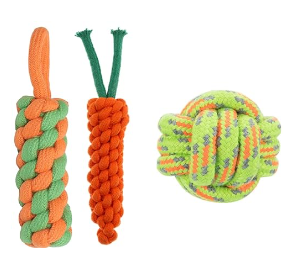 Agirav Tail Dog Toys + Dog Chew Toys + Rope Toys + Dog Toys for Small to Medium Dog + Tug Toy + Dog Toy Pack of 7