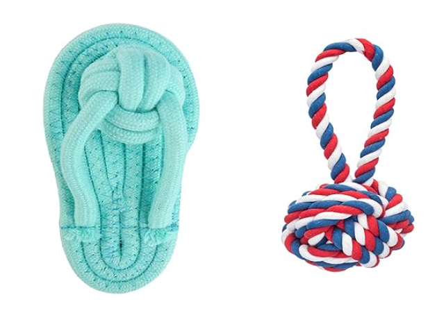 Agirav Tail Dog Toys + Dog Chew Toys + Rope Toys + Dog Toys for Small to Medium Dog + Tug Toy + Dog Toy Pack of 7