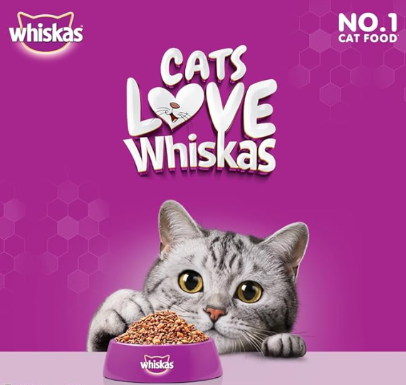 Whiskas Adult (+1 year) Dry Cat Food, Tuna Flavour, 3kg Pack