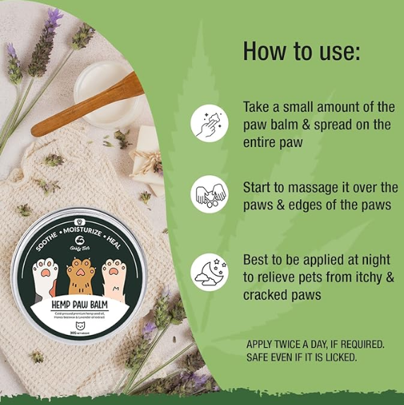 Goofy Tails Hemp Paw Cream for Cats 30g | All Natural Hemp Paw Balm for Cats and Kittens | Protects, Soothes and Moisturizes Chapped Paws | Enriched with Beeswax, Essential Oils & Aromas