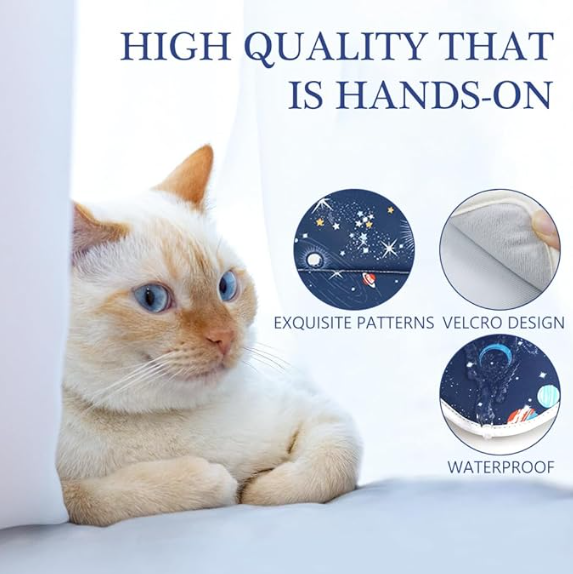 Comfy Cat Cone Collar, Cat Neck Collar Adjustable E Collar for Cats, Soft Padded Cotton Foldable Cat Recovery Collar Anti-Licking Cat Cone Surgery Recovery Collar Cat Gift (S, 16-23cm)