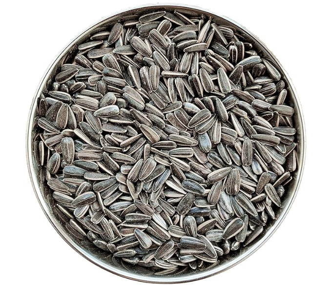 The Birds Company Striped Sunflower Seed with Spirulina, Bird Food for Conures, Lovebirds, Cockatiels, African Grey, Macaws, Cockatoo, Parakeets & Parrots, 450 G