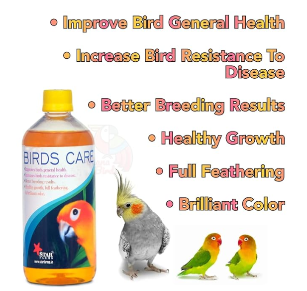 STAR FARMS Birds Care Birds Health Supplements for Improve Bird General Health Supplements - (500 ml) / Healthy Growth, Full Feathering & Brilliant Color