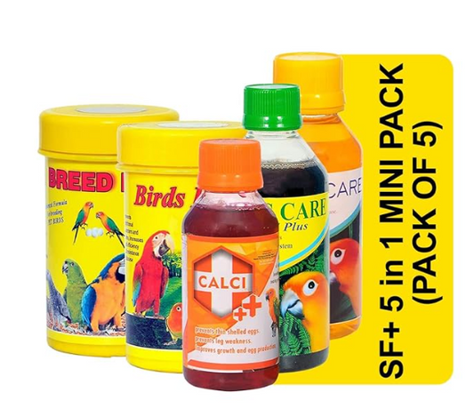 SF+ Bird Health Supplements Combo Packs (Pack of 5, Mini)