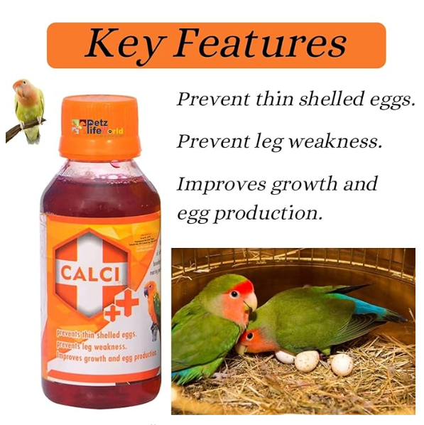 Bird Care 5 in 1 Combo for All Your Pet Birds (Birds Care, 60ML + Birds Care Herbal Plus, 60ML + Calci Plus, 30ML + Bird Booster, 50G + Breed Plus, 50G)