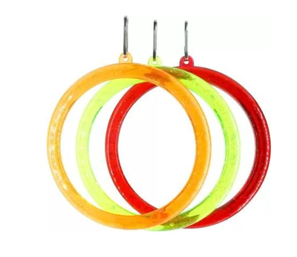 Buraq 3 Pcs Interactive Playful Bird Hanging Ring - for Hanging Swing | Holding | Chewing & Playing | Set Suitable for Love Birds | Budgies | Parrot | Cockatiel | Conure | Finches