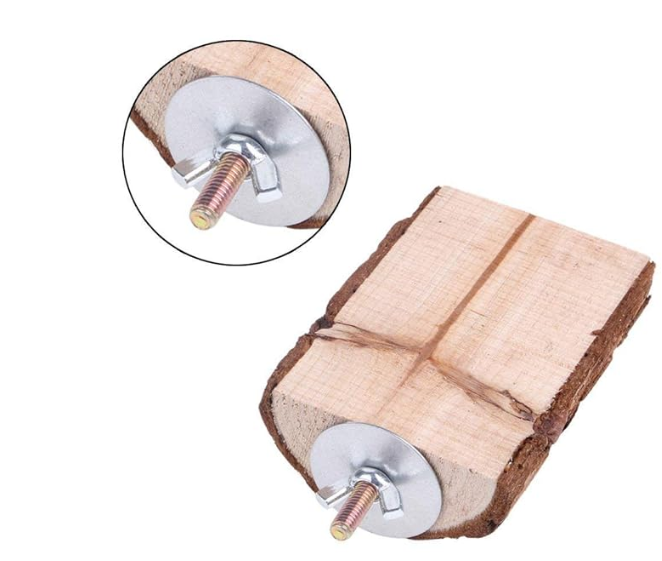 KSK Perch Platform for Bird Cage,Natural Wooden ChewToys Perch Stand Platform Bird Toy for Canary Parakeet Cockatiel Parrot Budgie Sparrow