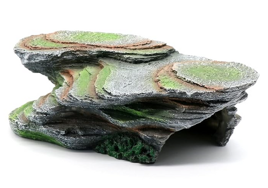 Reptile Resting Terrace Tortoise Climbing Platform Shale Scape Step Ledge, Reptile Cave Hideout Leopard Gecko Accessories Decorations, Great for Reptiles, Amphibians, Bearded Dragons, Lizard, Frogs