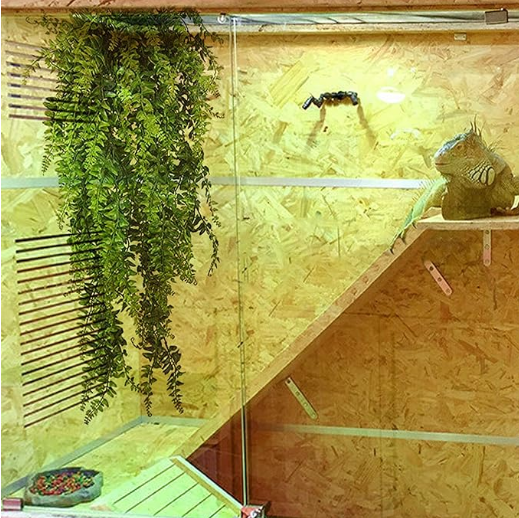 Tfwadmx Dinosaur Triceratops Skull Bearded Dragon Tank Accessories Reptiles Seagrass Habitat Hammock Hideout Cave for Lizard Chameleon Snake Spider Frog Gecko