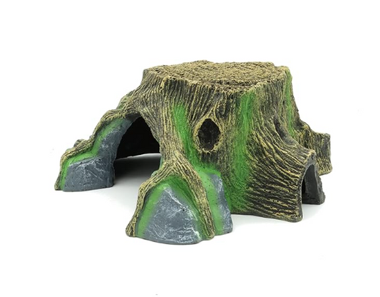 JIHAQUA Resin Large Turtle Tank Accessories Reptile Hideouts Cave Habitat Decor for Gecko Leopard Lizards Toad