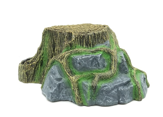 JIHAQUA Resin Large Turtle Tank Accessories Reptile Hideouts Cave Habitat Decor for Gecko Leopard Lizards Toad