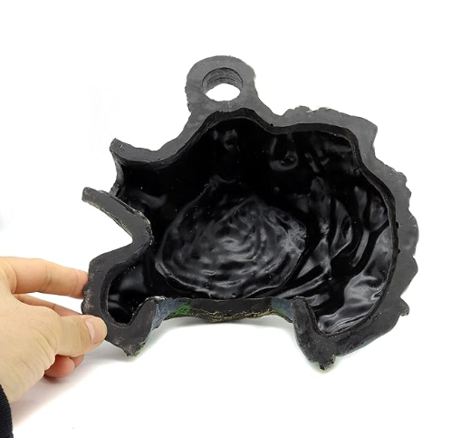 JIHAQUA Resin Large Turtle Tank Accessories Reptile Hideouts Cave Habitat Decor for Gecko Leopard Lizards Toad