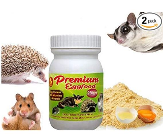 Pet Care International (PCI) Egg Food for Hamster, Sugar Glider, Hedgehog, Mice, Micro Squirrel to Provide Essential Vitamins, Minerals and Nutrients for Healthy PetCare (Pack of 2) (250grm x 2)