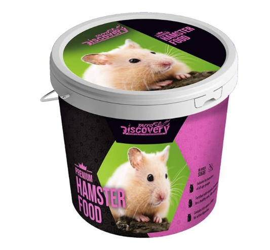 Taiyo Pluss Discovery Premium Hamster Food - 250 g Bucket Container | Daily Nutrition for Hamsters