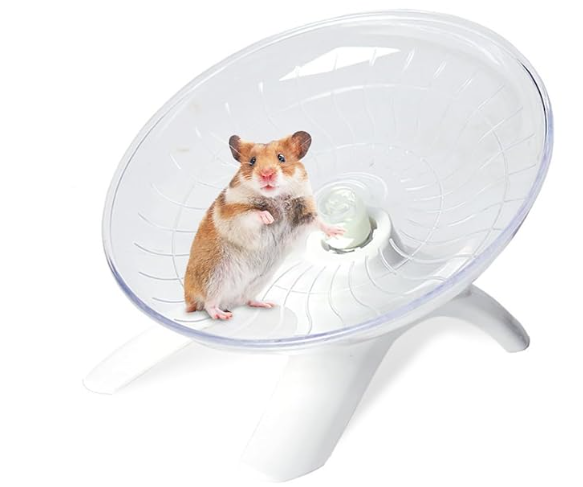 Hamster Wheel 7'' Hamster Running Wheel with Anti-Slip Stand Noise-Free Hamster Wheel Hamster Activity Toys