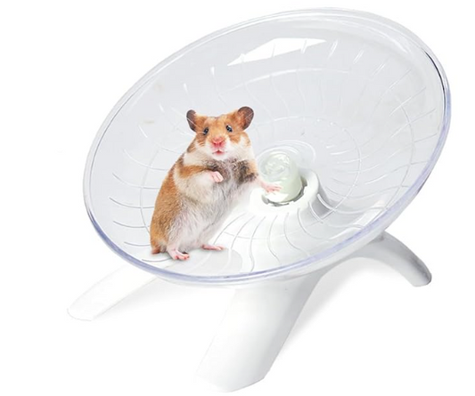 Hamster Wheel 7'' Hamster Running Wheel with Anti-Slip Stand Noise-Free Hamster Wheel Hamster Activity Toys