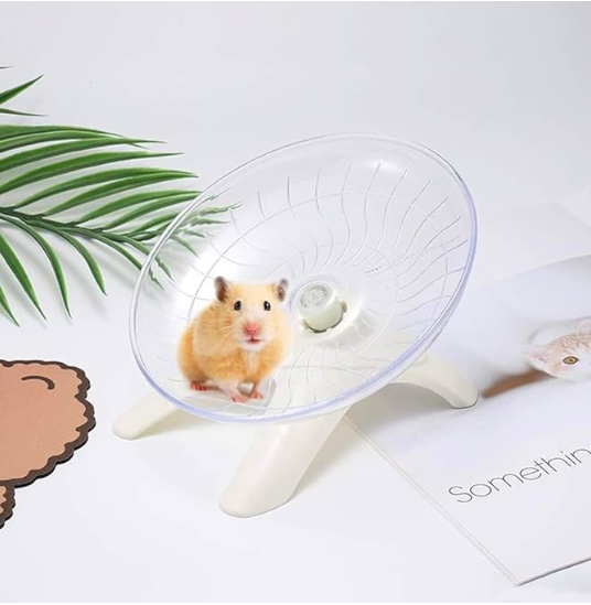 Hamster Wheel 7'' Hamster Running Wheel with Anti-Slip Stand Noise-Free Hamster Wheel Hamster Activity Toys