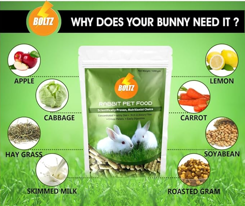 Boltz Premium Adult Pellet Rabbit Food, Nutritionist Choice (Rabbit Food 1.2KG)