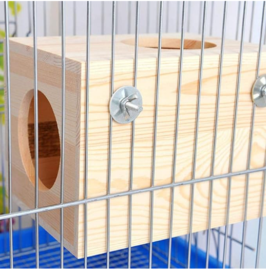 Western Era Wooden HideHouse Hut Hammock Sleeping Cabin Cage Accessory Toy for Hamsters, Hedgehog, SugarGlider, Birds, Small Rabbit, Small Guinea Pig