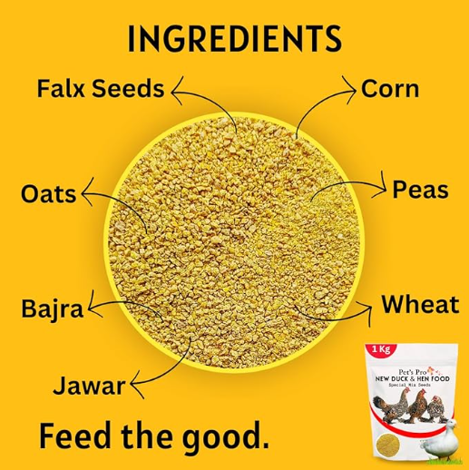 ets Pro Food for Hen Duck Chicks Teetar Batair Feed 1Kg Teetar Batair Premium Bird Food Grower Baby Chicken, Chicks, Pellet Feed (Hen, Duck, BATER, EMU & Other)