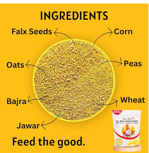 Food for Chicks 500g | Hen Food | Premium Quality Feed for Chicks and Hen | Specially formulated to Meet The Nutritional of Growing Chicks.& Hens (500gm)