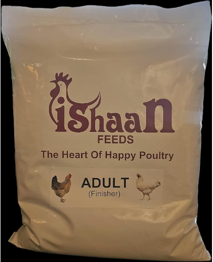 Ishaan Feeds (Adult) Food/Feed for Chicks of Hen, Broiler, Emu, Rooster, Duck, Qual (2 KG)
