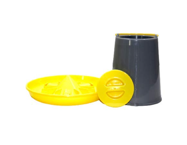Poultry Food Feeder, Size: (34X22 cm) (LXH), Automatic Hen & Chicken Poultry Food Feeder and All Other Types of Birds (4KG Capacity) (Yellow)