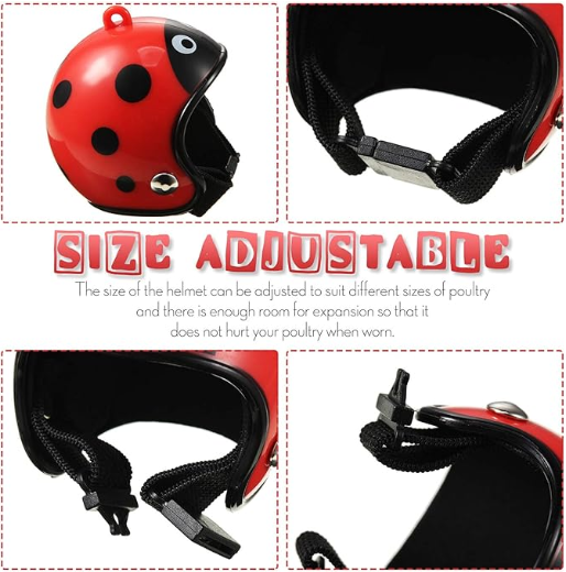 8 Pieces Chicken Helmet Pet Safety Helmet Funny Parrot Helmet Chicken Bird Hat Headwear Small Pet Hard Hat Pet Helmet Costumes Accessories for Chicken Hens Bird Parakeet Cockatiels